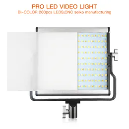 FreeShipping 2 in 1 Bi-color LED Video Light kit studio light with U Bracket camera light 3200K-5600K photography lighting for YouTube