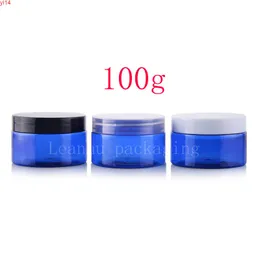 100 g blaue PET-Flasche mit leeren kosmetischen Cremebehältern für Hautpflegeverpackungen, 3,4-Unzen-Behälter für persönliche Zwecke, hohe Qualität