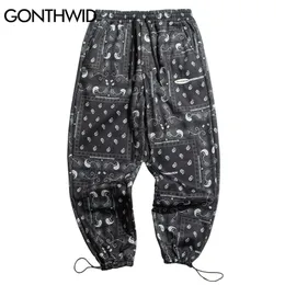 GONTHWID Bandana Paisley Pattern Print Sweatpants Streetwear Hip Hop Casual Jogger Elastic Waist Sweat Pants Mens 2020 Trousers LJ201221