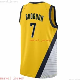 Nähte Malcolm Brogdon Gold Jersey XS-6xl Herren Throwbacks Basketball Trikots