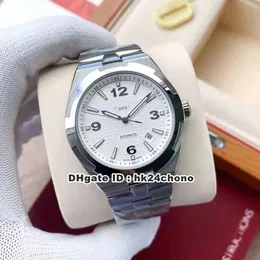 Alta qualità NOVITÀ Overseas 47040 / B01A-9093 Orologio da uomo automatico Quadrante bianco Cassa argento Orologi sportivi da uomo Bracciale in acciaio inossidabile 6 colori