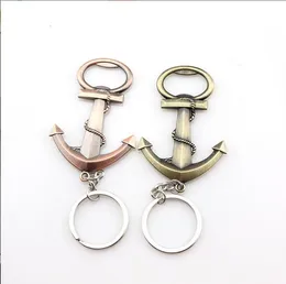 Vintage Boat Anchoröppnare Keychain Zinc Alloy Beverage Openers Keyring Beer Bottle Promotion Gift