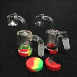 narghilè Glass Reclaim Catcher catcher di cenere fatto a mano con chiodo al quarzo Banger da 4 mm e contenitori di cera da 5 ml