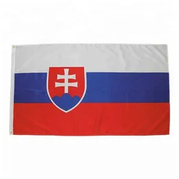 Slovakya Bayrağı Yüksek Kalite 3X5 FT 90x150 cm Ulusal Bayraklar Festivali Parti Hediyesi 100D Polyester Kapalı Açık Baskılı Bayraklar Afiş