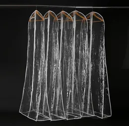 Wedding Dress Dust Cover PVC Clothing Garment Bags Transparent Solid Storage Bags