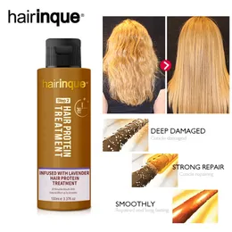 Hairinque Lavender 12٪ الكيراتين علاج الشعر المهنية إصلاح إصلاح الشعر التالفة 30 دقيقة تصويب منتجات العناية بالشعر