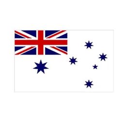 Australische weiße Marine-Flagge, 90 x 150 cm, Doppelnaht, Flagge, Festival, Party, Geschenk, 100D Polyester, für drinnen und draußen, bedruckt, heißer Verkauf