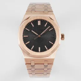 Titta på Automatisk mekanisk rörelsedesigner Klockor 41mm rostfritt stål 904L Business Waterproof Wristwatch Men Fashion Wristband Montre