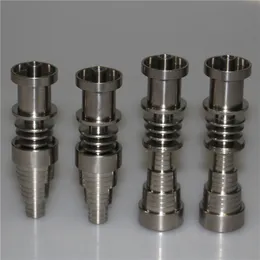 Wholesale hand tools Universal Gr2 Titanium Nail Male and Female 16 20mm 6IN1 domeless Ti Nails for wax dab glass bongs