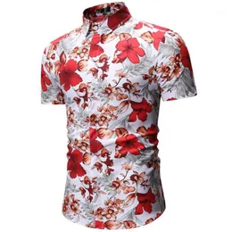 Męskie koszule Moda Veloce Hawaiian Cotton Men Shirt Short Sleeve 2021 Hawaii Style Shirt1