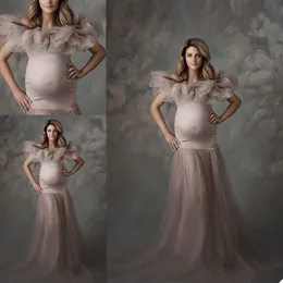 Maternity Sleepwear Klänningar för fotografering Gravid Kvinnor Fotografi Props Skräddarsydda Weddiing Party Billiga Kvinnor Sömnstol