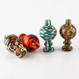 Volcanee Glass Bubble Carb Cap, UV carb cap, Cyclone Spinning caps carb per 25mm Flat Top quarzo banger Nails terp