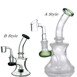 Novo arrvial mini preto oco para fora dos desenhos animados dab rigs bubbler vidro água bongs fumar narguilé 14.4mm banger