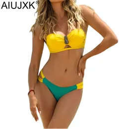 Aiujxk 2019ファッションパイナップルデコレーションバイキニ女性夏ブラジャーとパンティセットレディース2ピース水着ランジェリービーチアンダーウェアY200708