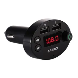 Multifunctional Car B7 3.1A Wireless Bluetooth Adapter FM Transmitter Car Charger Hands-Free FM Radio Support U Disk TF card MP3