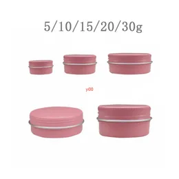 50PCS 5G 10G 15G 20G 30g Tom Aluminiumkärl Kosmetisk Makeup Cream Lip Balm Gloss Metal Tin Candle Containers Pot Canhigh Qualtity