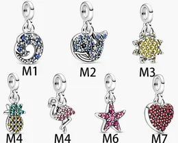 Kvinnor 925 Sterling Silver Charms Passande Pandora Armband Style Top Quality Charms Me Collection New Love Heart Pineapple Lady Diy Pärlor med Original Box