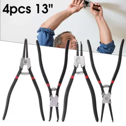 4 pcs portátil Circlip Snap Ring Alicate Conjunto Interno Bence Straight Alicates Retos Clipe Circlip Workshop Garagem DIY Ferramenta Y200321