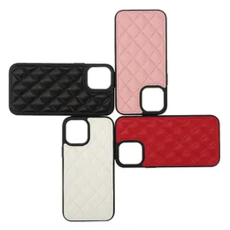 70 SZTUK DHL Mobile Phone Case dla iPhone 6/7/8 Plus X XS XS Max XR 11/12 Rhomboid PU Ochronna tuleja 4Colors