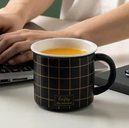 Innovative geometric ceramic cup Dinnerware Sets Creative simple Mug student. Home water mugs breakfast cups customization