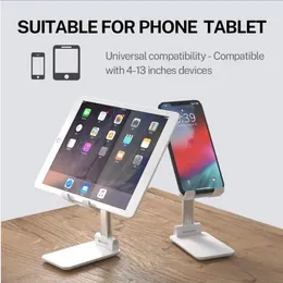 Vendita calda Supporto per telefono da scrivania pieghevole per iPhone iPad Supporto da tavolo per tablet da tavolo pieghevole portatile universale esteso 20 pezzi