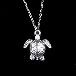 Fashion 26*23mm Tortoise Turtle Sea Pendant Necklace Link Chain For Female Choker Necklace Creative Jewelry party Gift