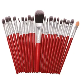 DHL 20 PCS/SET MAKEUP BROSE SET FOND DE TEINT EYEBROW Foundation Powder Concealer Blusher Makeup Brushes Set Professional Tools