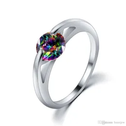 Ślubny pierścionek zaręczynowy 18k Gold Purple Red Crystal Anillos Mujer Bijoux Zaręczyny Gemstone Pierścienie