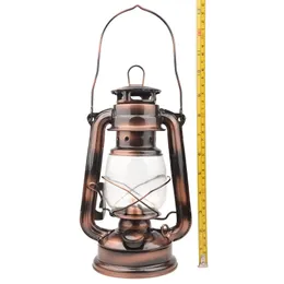 24cmヨーロッパのハンドヘルドランドキャンプランプ青銅灯油ランプ古いスタイルユニークなレトロな燭台屋外照明家の装飾T200703