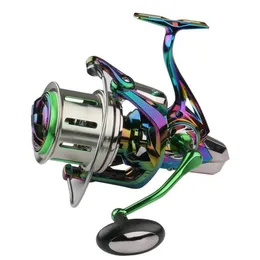 Reels Spinning Fishing 60 LBS Max Drag Power 18+1 Stainless BB Metal Body Casting Wheel 8000 10000 12000 Spool Series Freshwate
