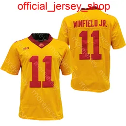 2020 New Minnesota Golden Gophers College Football Jersey NCAA 11 Antoine Winfield Jr. Yellow All Stitched och Broderi Män Ungdom Storlek