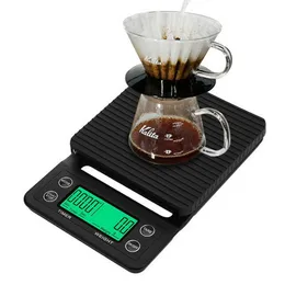 Household Drip Coffee Scales with Timer 0.1g 3KG 5KG High Precision Electronic Scales Digital Kitchen Food Scale LCD Weight Balance