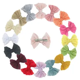 INS lace 4inch hair bows girls hair clips sweet baby BB clips handwork girls barrettes baby girls hair accessories fashion accessories