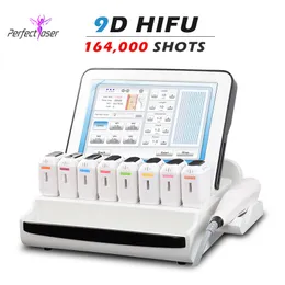 Portable hifu machine 2d hifu weight loss face lifting body slimming 8 cartridges One catridge with 20500 shots