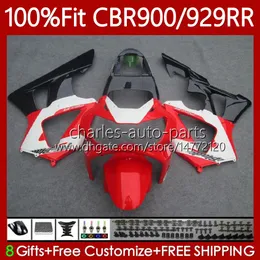 Injection Mold Body For HONDA 900CC Red blk white 929CC CBR900 CBR929 RR 00-01 Bodywork 68No.57 CBR929RR CBR 929RR 900RR 900 929 RR CC 00 01 CBR900RR 2000 2001 Fairings