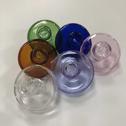 Colorful UFO Style Heady Glass Carb Caps 35mm OD Smoking Accessories for Quartz Banger Nails Glass Bongs 6 Colors DCC03
