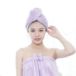 Ręcznik Flc Soft Kobiet Łazienka Super chłonna szybka suszona w kąpieli mikrofibry Włosy sucha czapka Salon 25x65cm 151