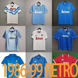 Neapel Retro 1986 bis 1991 Fussball Jersey Maradona Mertens Hamsik Zielinski Player Insignente Hochwertiges klassisches Hemd Großhandel