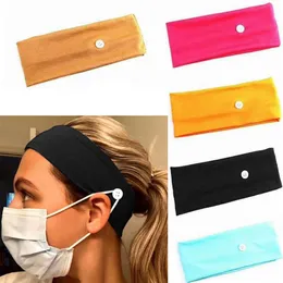 Ansiktsmaske Headband Party Favor Holder Sport Headbands med knapp Öronbesparare för Cover272K