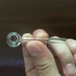 Mini Clear Glass Pipes 65mm Längd 18mm Ball Oljebrännare Tubes Nail Tips Burning Jumbo Pyrex Koncentratrör Tjocka Transparenta Röktillbehör Partihandel