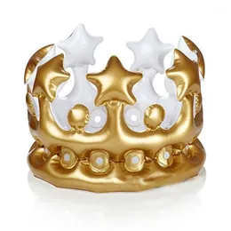 Party hattar grossist-novelty uppblåsbara krona kung kejserliga barn vuxna huvudbyxor tillbehör födelsedag dekorationer1