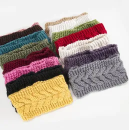 16 colors Ladies Knitted Headband Hairband Hair Accessories Winter Warm Head Wrap Ear Warmer Knitted Headband KKA8131