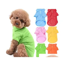 Pet Dog Cat Puppy T-shirts Suit Kläder Outfit Apparel Coats Toppar Kläder Storlek XS S M L XL för kostymer 26UHL