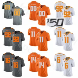 NCAA Tennessee Volunteers 16 Peyton Mann Jersey Football College 92 Reggie White 6 Alvin Kamara 14 Eric Berry 11 Joshua Dobbs Custom Name