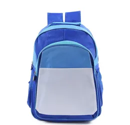 Sublimering DIY Blank Stora Kapacitet Barn Kids SchoolBag Kindergarten Boka Väska Varm Överföring Skriv ut Storlek 41 * 15 * 30cm