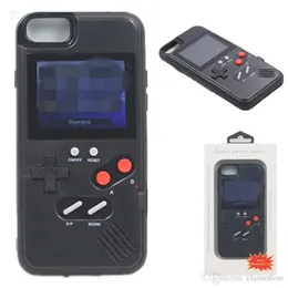 Mini Handheld Color Display 36 Classic Phone Case for Iphone 12 12pro 12promax Xsmax XR 8 Plus Console Game Boy Soft TPU Silicone Cover