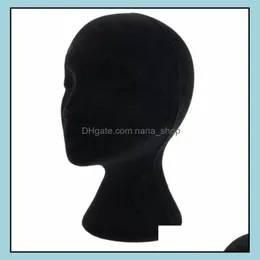 Mannequin Jewelry Packaging & Display 28Cm Height Female Foam Manikin Head Model Mod Wigs Hair Glasses Hat Stand Black Drop Delivery 2021 Kp