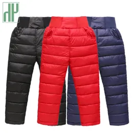 HH Bambini Pantaloni per Ragazze Ragazzi Pantaloni lunghi Inverno Addensare Caldo Giù Bambini Autunno Abbigliamento Pantaloni da neve impermeabili 3 4 7 8 anni LJ201019