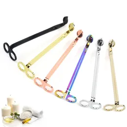 New Candle Wick Trimmer Accessories Polished Stainless Steel Wick Clipper Rose Gold Hand Tools Candles Hook Scissors Cutter