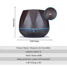 Tonton Hayat 550 ml Hava Nemlendirici Uzaktan Kumanda Humidificador Mist Maker Uçucu Yağ Aroma Difüzör Aromaterapi Y200416